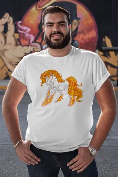 

Angemiel Wear Pegasus Unicorn White Men 'S Cotton Big Size T-Shirt