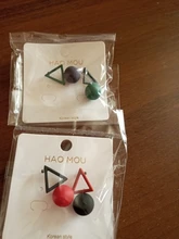 Pendientes de tuerca triangulares grandes y largos de acrílico para mujer, joyería de moda