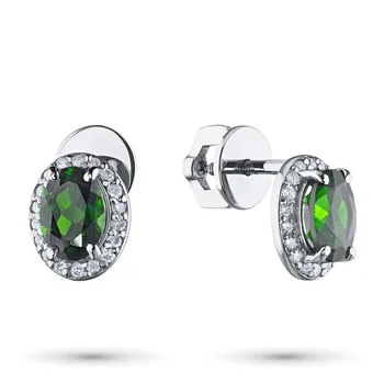 

Posey white gold with chrome diopside & Diamond экп09с041907