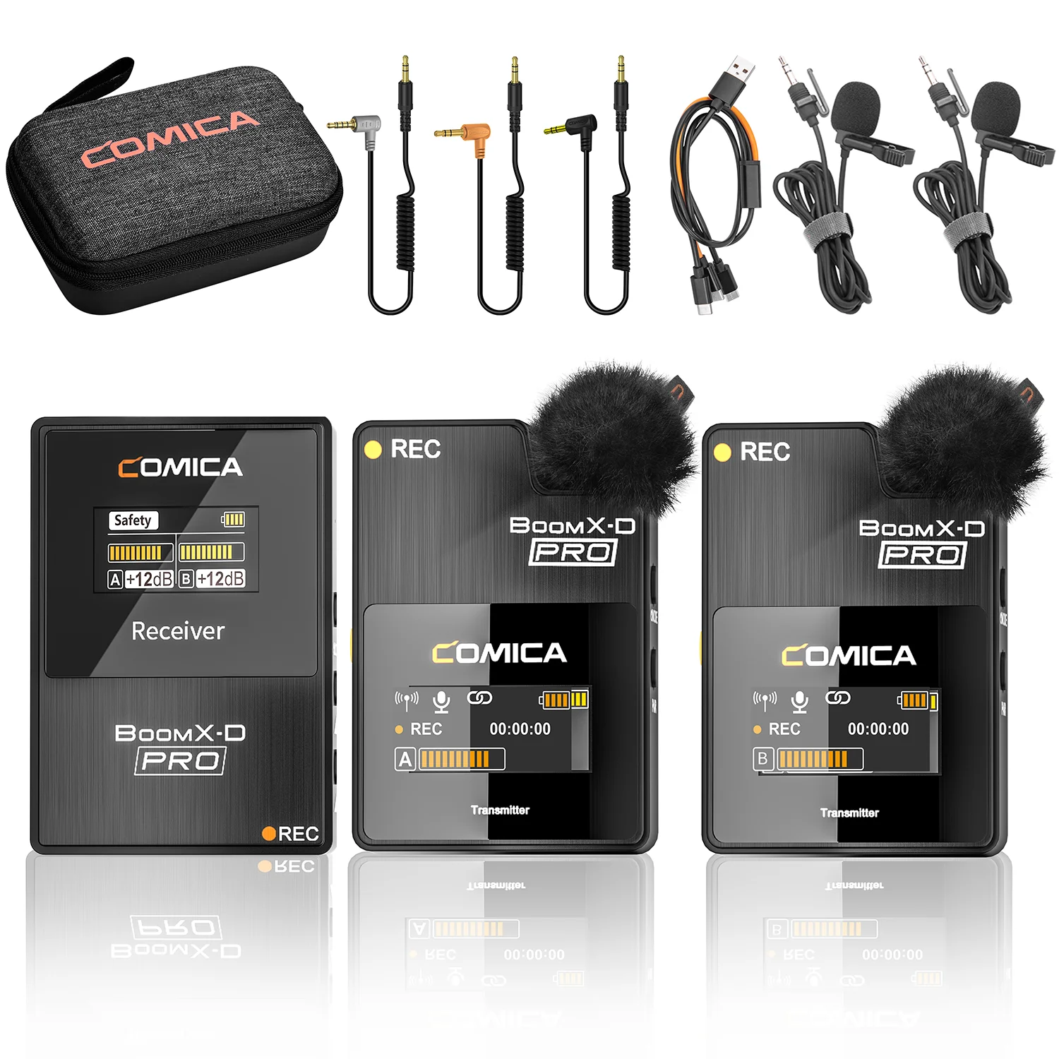 Comica Boomx-d Pro2.4g Dual Channel On Board Record Wireless Microphone