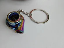 Llavero giratorio de turbina creativa, accesorio de Metal con modificación de coche, anillo automático, 1 Uds.