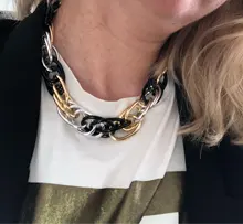 Choker Necklace Jewelry Punk Twisted Curb Cuban Chunky Vintage Women Thick Ingesight.z