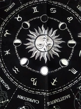 Mantel de cartas de Tarot de 12 Constelaciones, juego de mesa de terciopelo, adivinación, Altar, paño, astrología, oráculo, Bloc de tarjetas