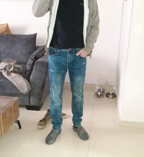 Jeans Men Denim Trousers Slim-Fit Plus-Size Summer SIMWOOD Clothing Ripped Casual Fashion