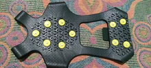 1 par S-XXL 10 pendientes Anti-Skid hielo de nieve escalada zapatos picos agarres para hielo tacos crampones invierno escalada antideslizante cubierta de zapatos