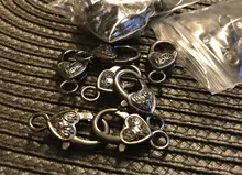 10 unids/lote ganchos de broche de langosta de mono de plata antigua para collar pulsera cadena accesorio de joyería para manualidades hallazgos 26*15MM