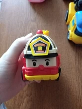 6 unids/set Poli coche chico juguetes transformación Robot de dibujos animados figura de acción de juguete transformar vehículo para el regalo de los niños