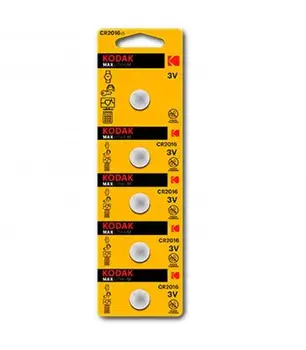 

Pilas de boton Kodak bateria original Litio CR2016 3V en blister 5X Unidades