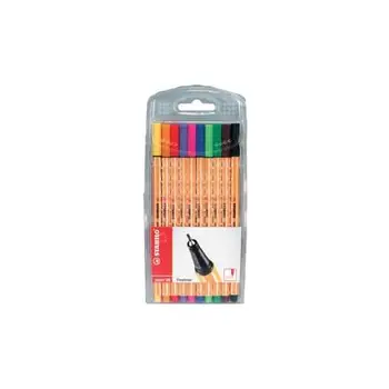 

Pack. 10. Pen from reinforced toe metal point 88. Assorted 0.4mm 8810