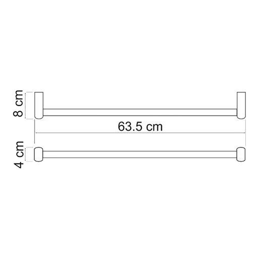 Держатель полотенца WasserKRAFT Berkel K-6830 (Металл, хромоникелевое покрытие, уплотнительные пластиковые кольца)