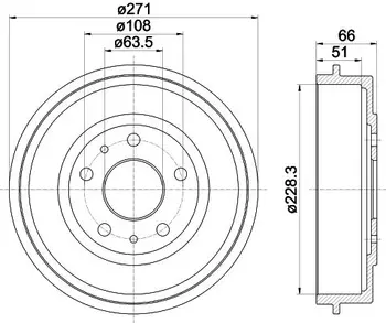 

Brake drum TEXTAR 94027400