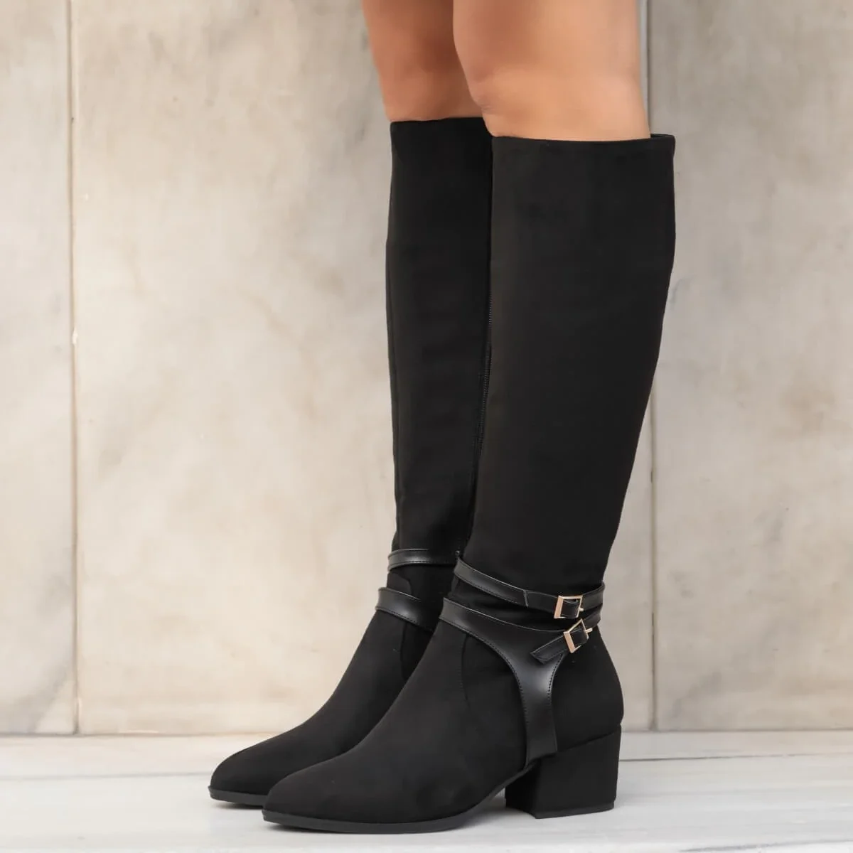 澪ドルチェグストブランド陽気な黒 ベージュ 黄褐色の色高品質5センチメートルヒール暖かい冬のファッション膝女性のブーツ ブーツ 女性の靴 ロングブーツ ブーツ レディース 女性ブーツ ニーハイブーツ 靴 厚底 高級ブランド ニーハイブーツ