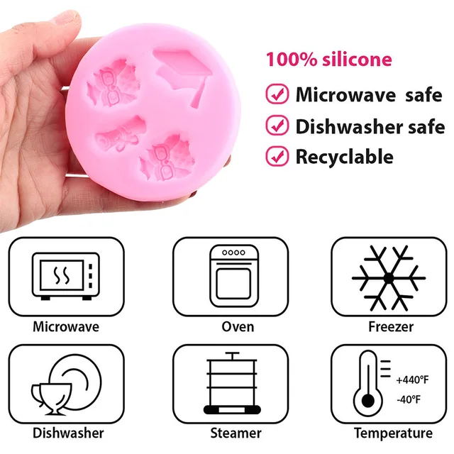 Érettségi Szilikon Formák Doktori Sapka Diploma Diplomás Fondant Penész Cupcake Topper Torta Dekoráció Szerszámok Cukorkás Csokoládé - Image 2