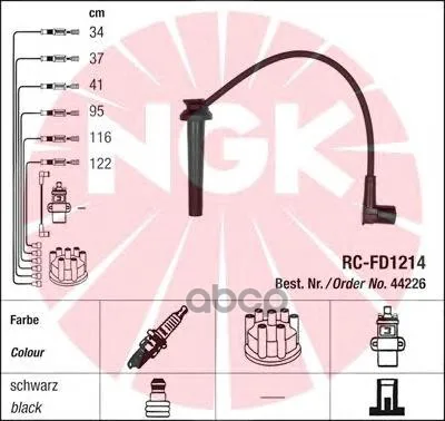 Комплект Высоковольтных Проводов NGK арт. 44226