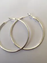 Personalidad hipérbole 925 de plata esterlina Simple liso círculo Pendientes para mujeres de plata de ley 2020-de plata-joyería de Pendientes de botón Pendientes