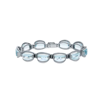 

Silver Bracelet with Topaz imitation sunlight sample 925