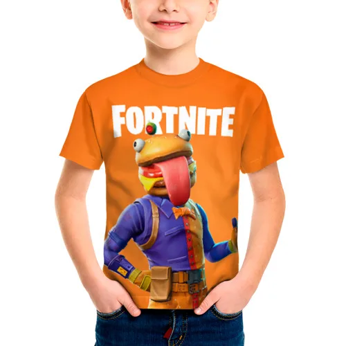 Детская футболка 3D «Fortnite(Burger)» для мальчиков и девочек, Легкая футболка с рисунком