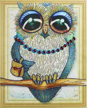 

Owl in rubies, Diamond painting with figured rhinestones color kit fku004