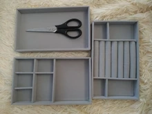 Conjunto de 3 cajones de terciopelo, bandeja de almacenamiento de joyas, anillo, pulsera, caja de regalo, organizador de joyas, soporte para pendientes, vitrina de joyería