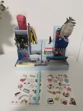 Accesorios de escritorio de gran capacidad, caja de almacenamiento para bolígrafos, organizador de escritorio, estuche de soporte, papelería para escuela y oficina
