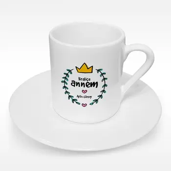

Personalized Queen Mom Design Turkish coffee Cup-1