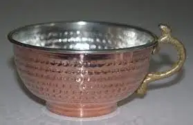 

Thick Heavy Copper Shaving Bowl / Mug / Cup with handle, for Shaving Brush BEST