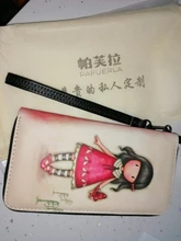 Cartera larga con estampado de dibujos animados para mujer, billetera de lona de alta calidad, duradera, estándar, de gran capacidad