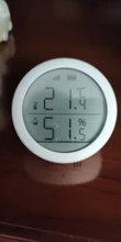 Tuya ZigBee-Sensor inteligente de temperatura del hogar y humedad, dispositivo con pantalla LED que funciona con asistente de Google y Tuya Zigbee Hub