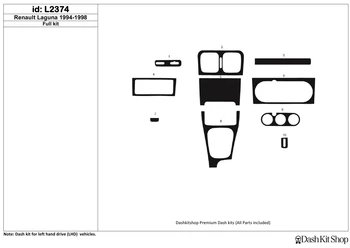 

Interior lining for Renault Laguna 1994-1998. Set L2374.