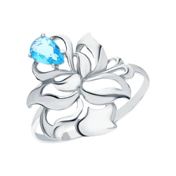 

Silver ring with cubic zirconia sunlight sample 925