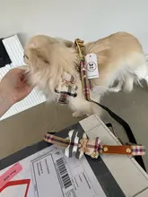 Harness Leash Chain Teddy Walking-Rope Collar Dog Small Medium Pet-Dog Classic Check