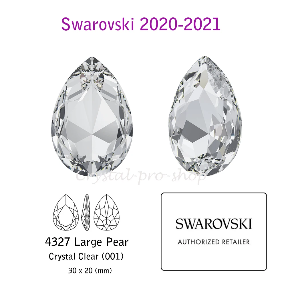 Crystal Clear Новинка-) КАПЛЕВИДНАЯ капля(4327) DeLite причудливый Камень Кристалл от Swarovski элементы Стразы - Цвет: Crystal Clear