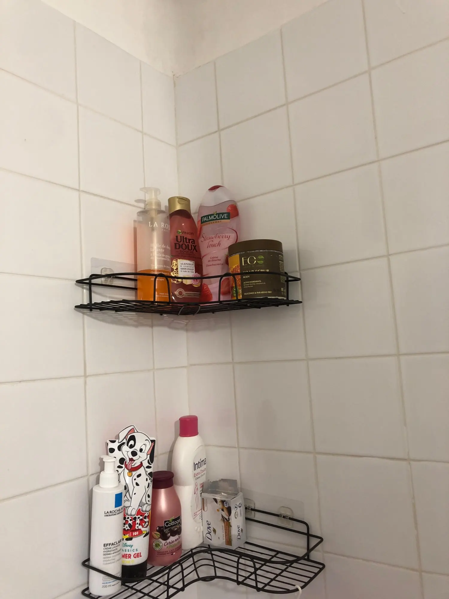 Bathroom Kitchen Punch Corner Frame Shower Shelf Wrought - Temu