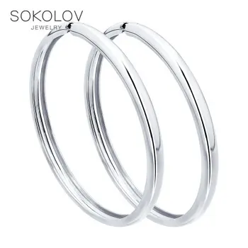 

Congo hoop earrings SOKOLOV Silver fashion jewelry silver 925 women's male