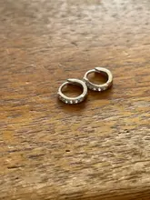 CANNER-pendientes de aro de Plata de Ley 925 auténtica para mujer, pendiente redondo círculo de circón, pendientes para Piercing, joyería de tendencia personalizada