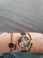 Lvpai-Conjunto de 5 uds. De relojes para mujer, pulsera de cuarzo negra, reloj de pulsera informal de cuero femenino