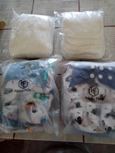 Happyflute 4 unids/set lavable ecológico tela cubierta de pañal ajustable reutilizable de tela pañales pañal de tela de fit 3-15kg bebé