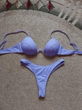 Bikini-Set Swimwear Bathing-Suit Biquini Beach-Wear Push-Up High-Cut Sexy Women Summer