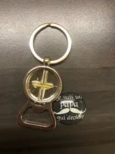 2021 Venta caliente amor regalos de llavero con abrebotellas Je Suis Un Beau papá Qui Dechire padre llavero con anilla titular joyería