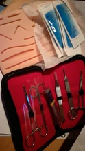 Needle-Scissors Training-Kit Suture Silicone-Pad Medical-Skin Teaching Resource-Kit Study