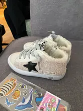Nuevo invierno Bebé Niño Zapatos niñas zapatillas de deporte estrella cálido de algodón de los niños Zapatos de deporte de bebé de moda primeros zapatos para caminar 15-25