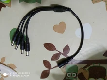 ZOSI-Divisor de energía DC de 4 vías, Cable bifurcador de corriente 1 macho a 2 hembra Dual para cámara CCTV, 5,5mm/2,1mm