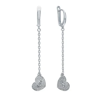 

Silver earrings with cubic zirconia sunlight sample 925