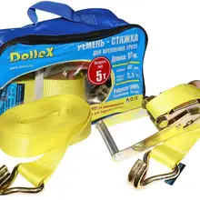 Стяжка ремень для крепления груза(10 м х 50 мм), 5 т(лента полиэстер+ механизм) в сумке