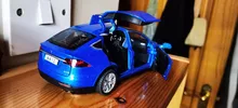 Envío Gratis New1:32 Tesla modelo X MODEL3 coche en miniatura de aleación Diecasts y vehículos de juguete coches de juguete chico juguetes para niños regalos juguete de niño