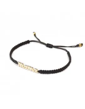 

Bracelet Golden Silver Breast Macrame Brown