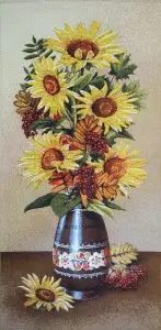 

Tapestry "bouquet of sunflowers" (35x70) in a single frame