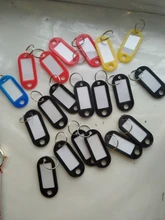 10 unids/bolsa de plástico tarjeta de muestra etiqueta de equipaje Hotel clasificación de número de la tarjeta, llavero