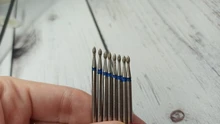 Juego de cortadoras de fresado de piedra de diamante, taladro eléctrico para manicura, brocas de limpieza de cutículas, accesorios de rebaba, equipo de arte de uñas, 10 Uds.