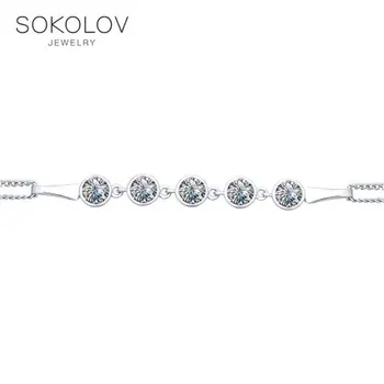 

SOKOLOV bracelet with cubic silver fashion jewelry 925 women's male